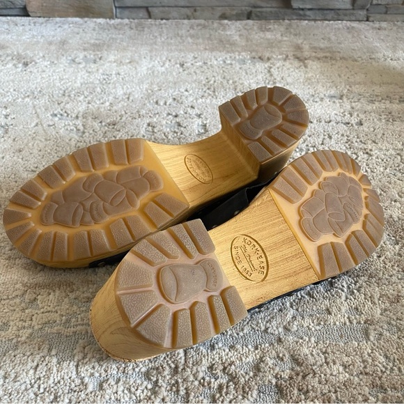 Kork-Ease Tatum Wooden Platform Lug Sole Sandals Open Toe Criss Cross Black: 10M - Picture 9 of 11